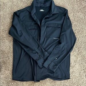 Under Armour Men's Black ColdGear Button Up Long Sleeve Shirt Excellent
